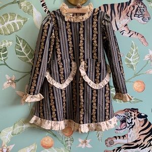 Batsheva Unique Ruffle Dress Made in NY - Size 2